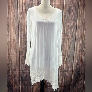 ⭐️Johnny Was Cupra lace detail sheer swim
Cover up dress size small
